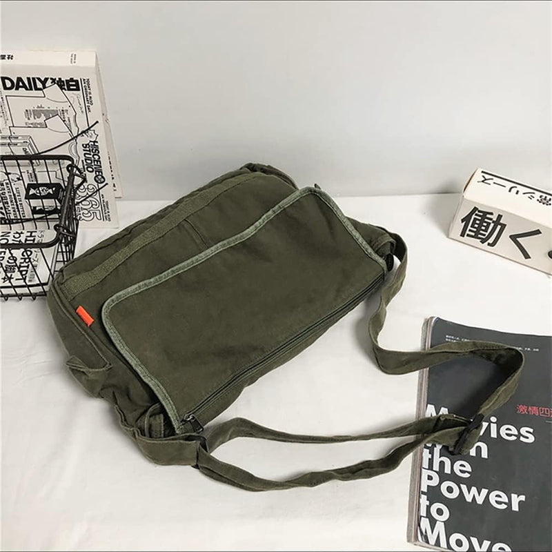 Vintage Canvas Schoudertas – Aelric