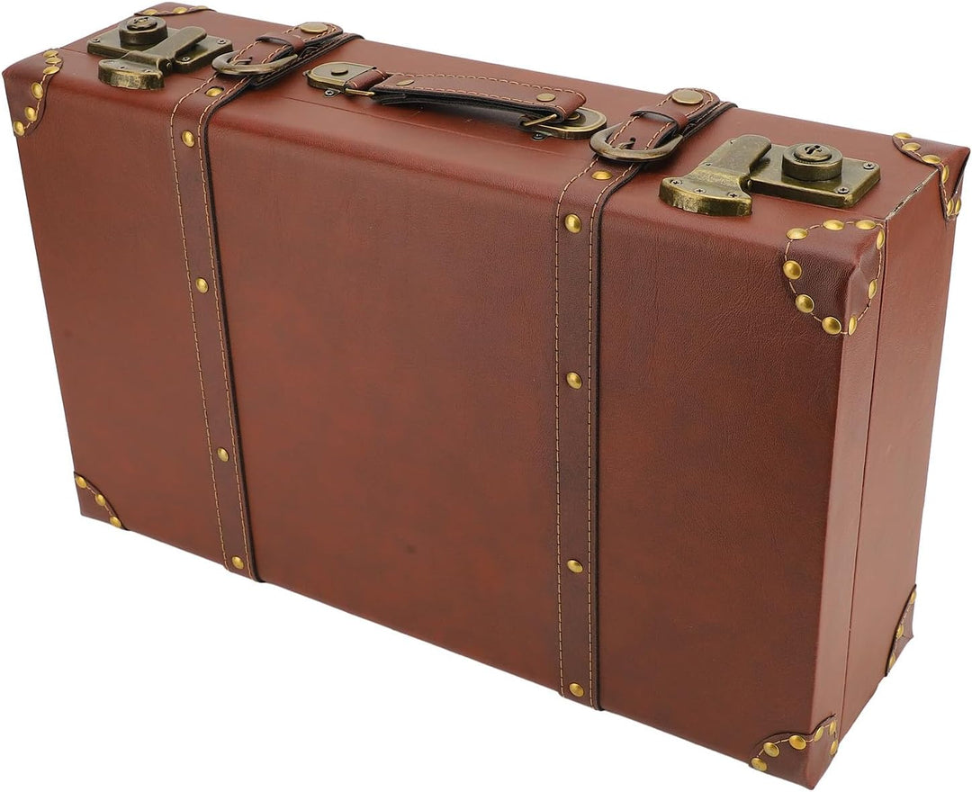 Vintage Leren Handbagagekoffer met Legering Slot - Heritage Bruin