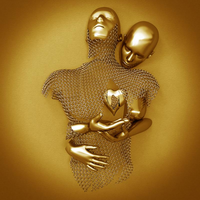 Liefdescanvas met Metalen Figuur - AmorArte