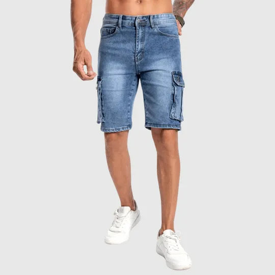 Heren Denim Cargo Shorts voor de zomer – Jonas