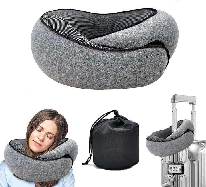 Traagschuim Reiskussen met Kinsteun – Compact & Comfortabel