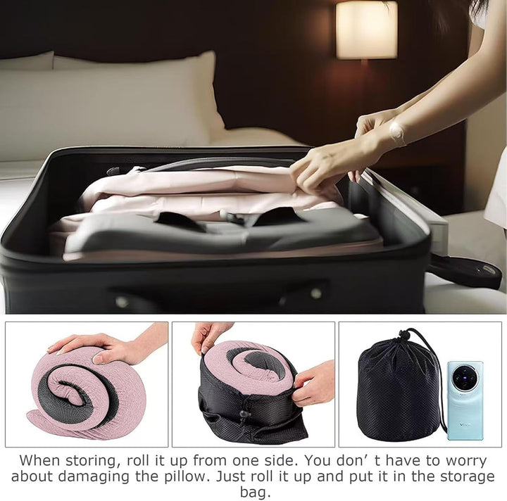 Traagschuim Reiskussen met Kinsteun – Compact & Comfortabel