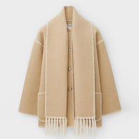 Lange Wollen Damesjas voor de Herfst – Amelie