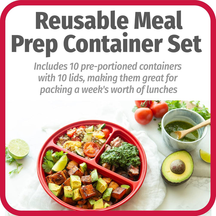BPA-vrije Maaltijd Prep Containers, Set van 10