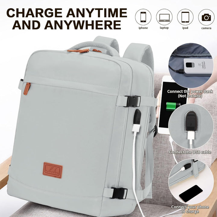Draagbare Handbagagerugzak met USB Port en Meerdere Vakken