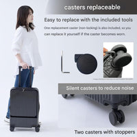 Front-Opening Carry-On Koffer met USB-poort en Drinkhouder