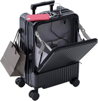 Front-Opening Carry-On Koffer met USB-poort en Drinkhouder