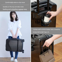 Front-Opening Carry-On Koffer met USB-poort en Drinkhouder