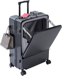 Front-Opening Carry-On Koffer met USB-poort en Drinkhouder