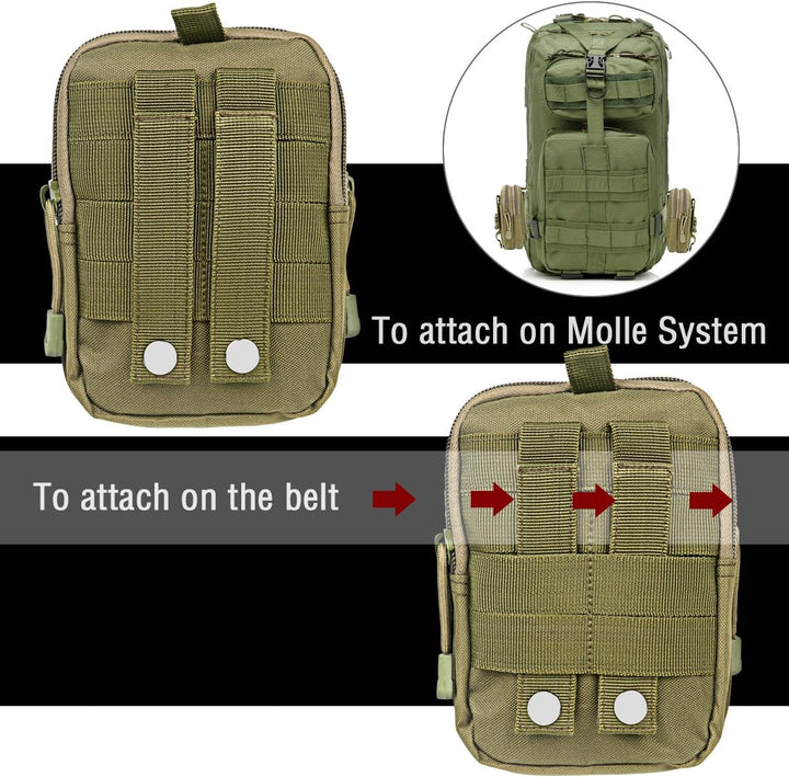Compact Tactical Molle Pouch met Telefoonhouder en Utility Vakjes