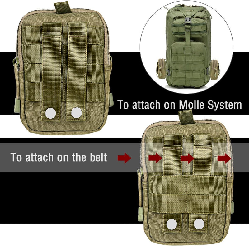 Compact Tactical Molle Pouch met Telefoonhouder en Utility Vakjes