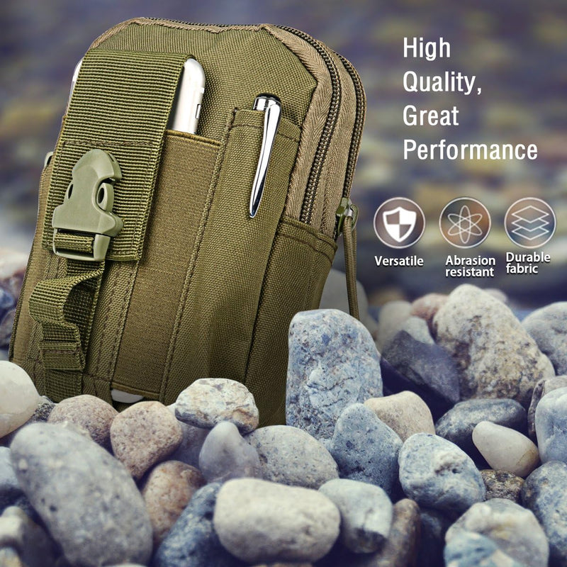 Compact Tactical Molle Pouch met Telefoonhouder en Utility Vakjes