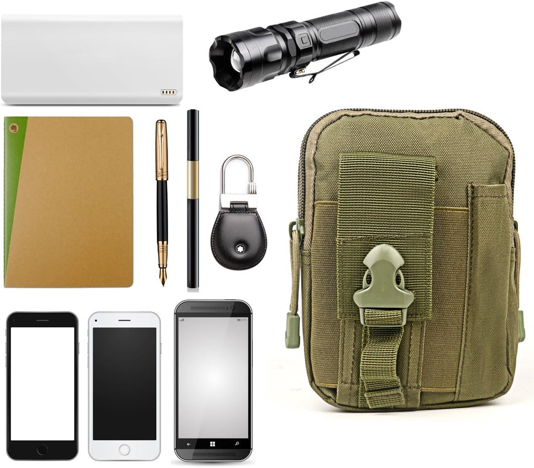 Compact Tactical Molle Pouch met Telefoonhouder en Utility Vakjes