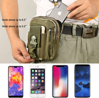 Compact Tactical Molle Pouch met Telefoonhouder en Utility Vakjes