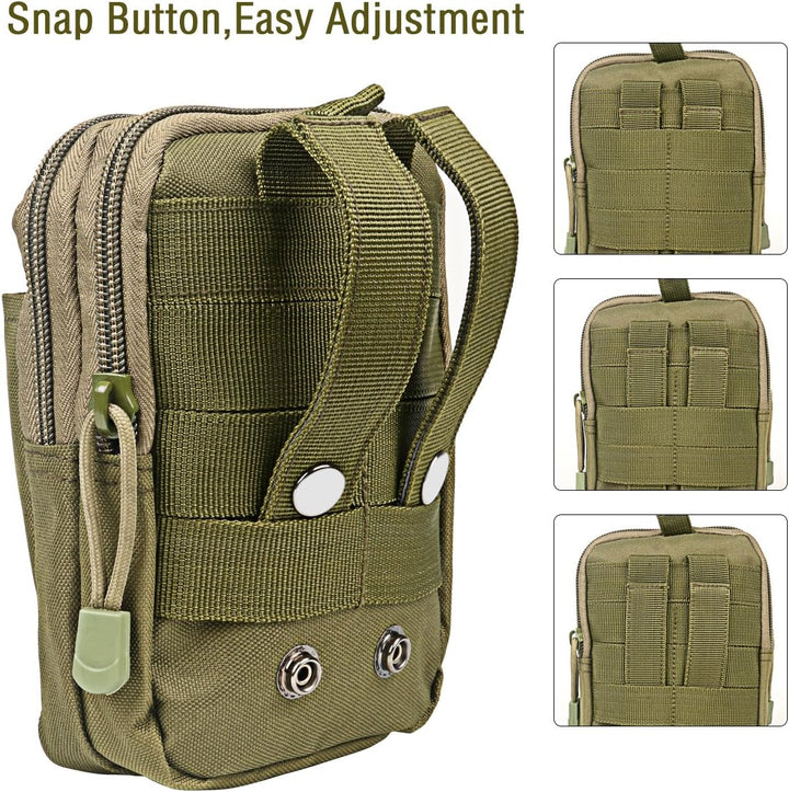 Compact Tactical Molle Pouch met Telefoonhouder en Utility Vakjes