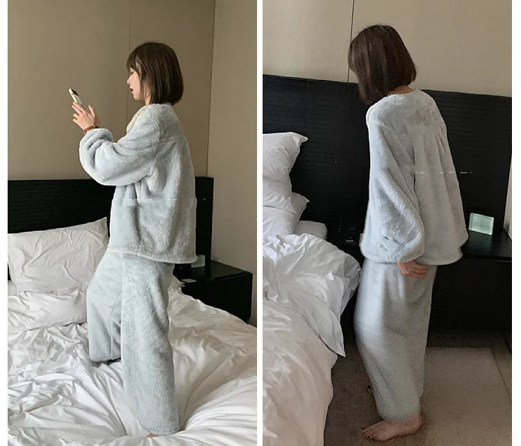 Jasmijn Fluff Pyjama Duo | Warm & Comfy