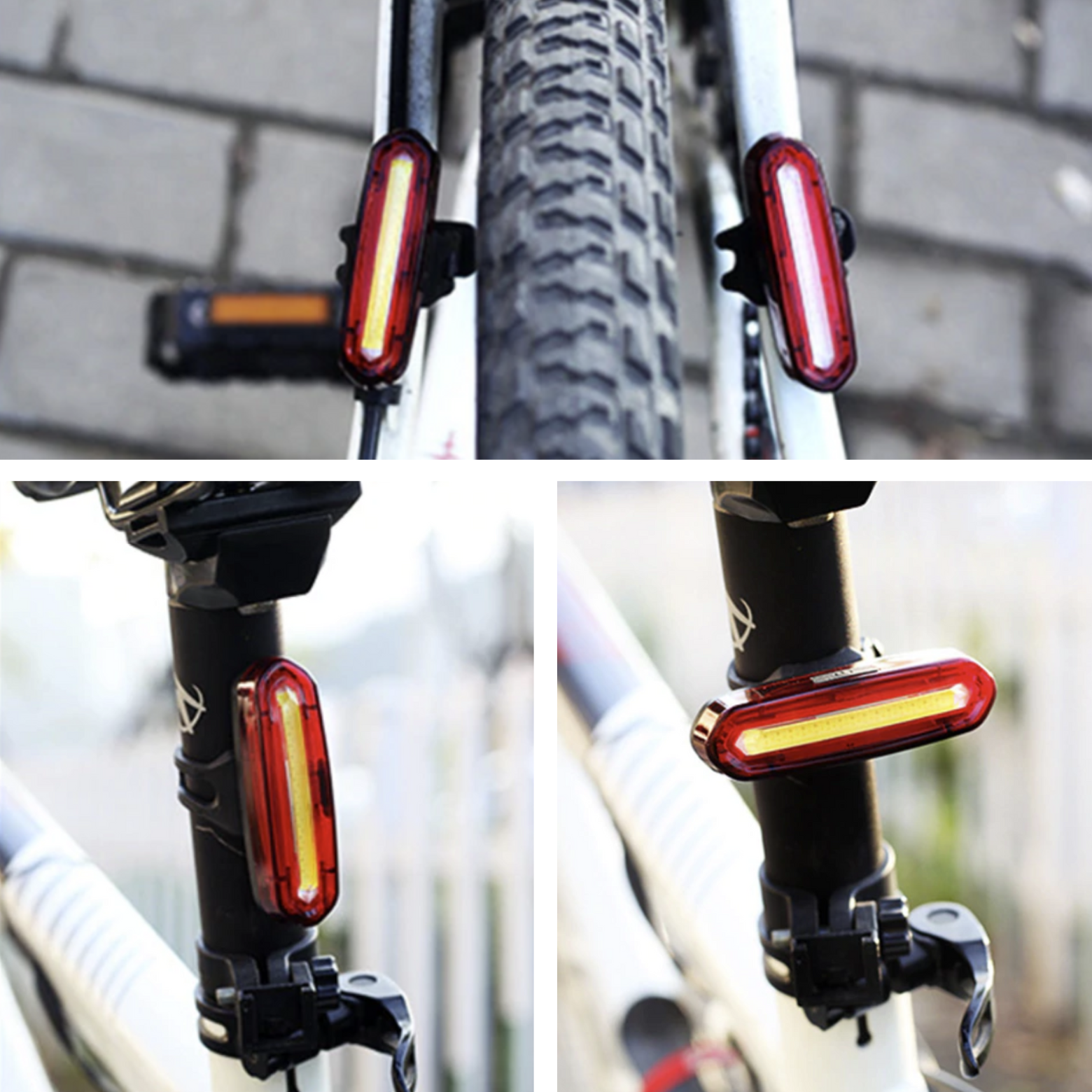 LightUp™ Fiets LED Achterlicht, Afneembaar & Oplaadbaar