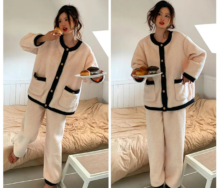 Jasmijn Fluff Pyjama Duo | Warm & Comfy