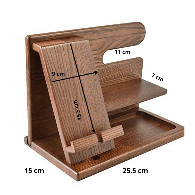 Wooden Phone Docking | Perfecte organizer voor je gadgets