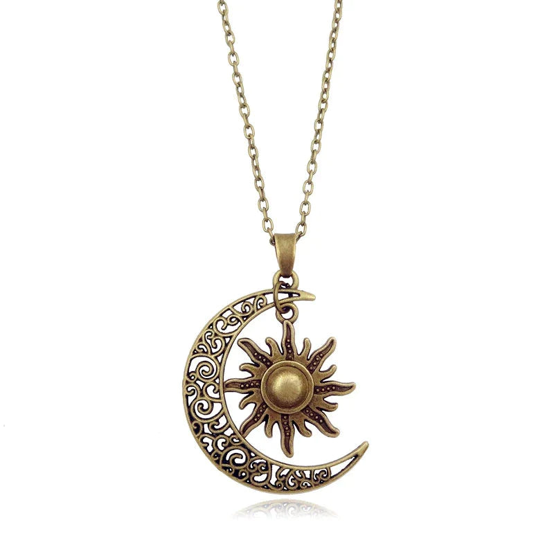 Vintage Zon- en Maanketting | Twee betekenissen aan 1 ketting!