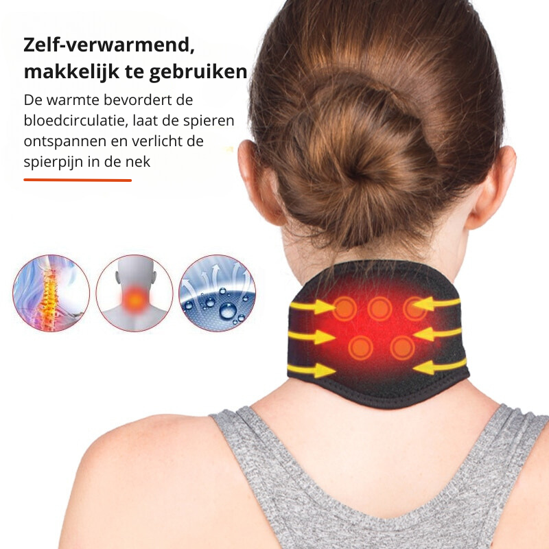 HeatRelief Nekband | Verlicht pijn en stress met deze magnetische nekbrace!