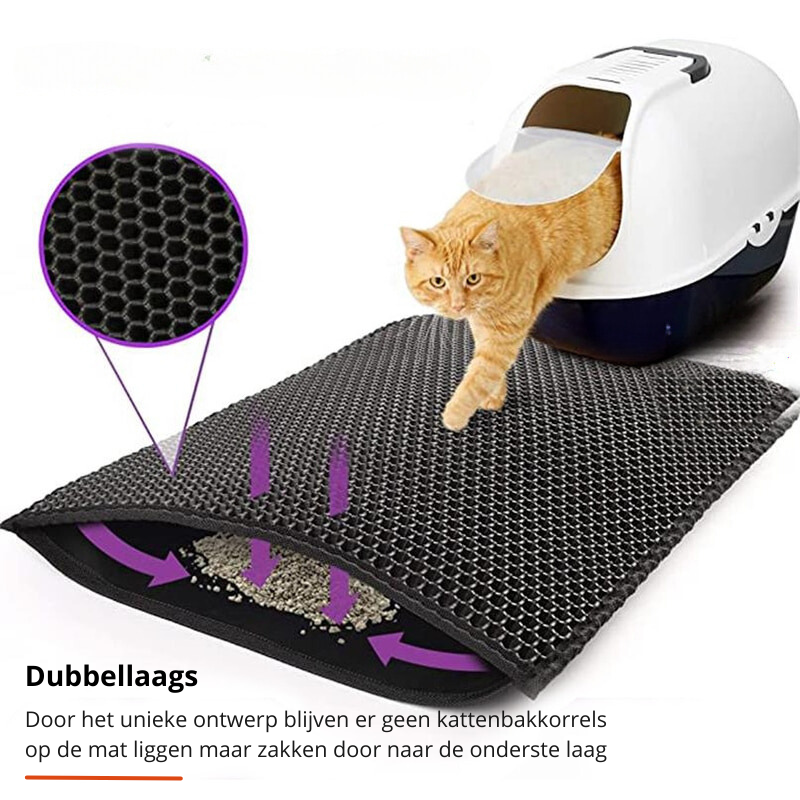 NonSlipPurrfect | Houd je vloer schoon en droog met deze handige kattenbakmat!