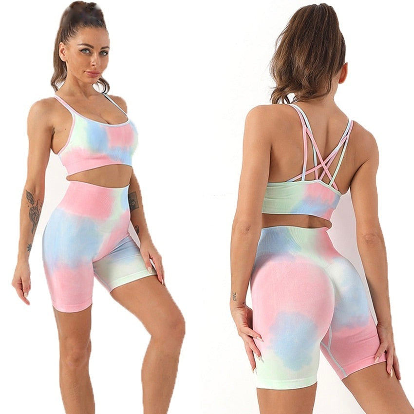 Donna Sport Set (Short) | Een unieke Tie Dyed workout set!