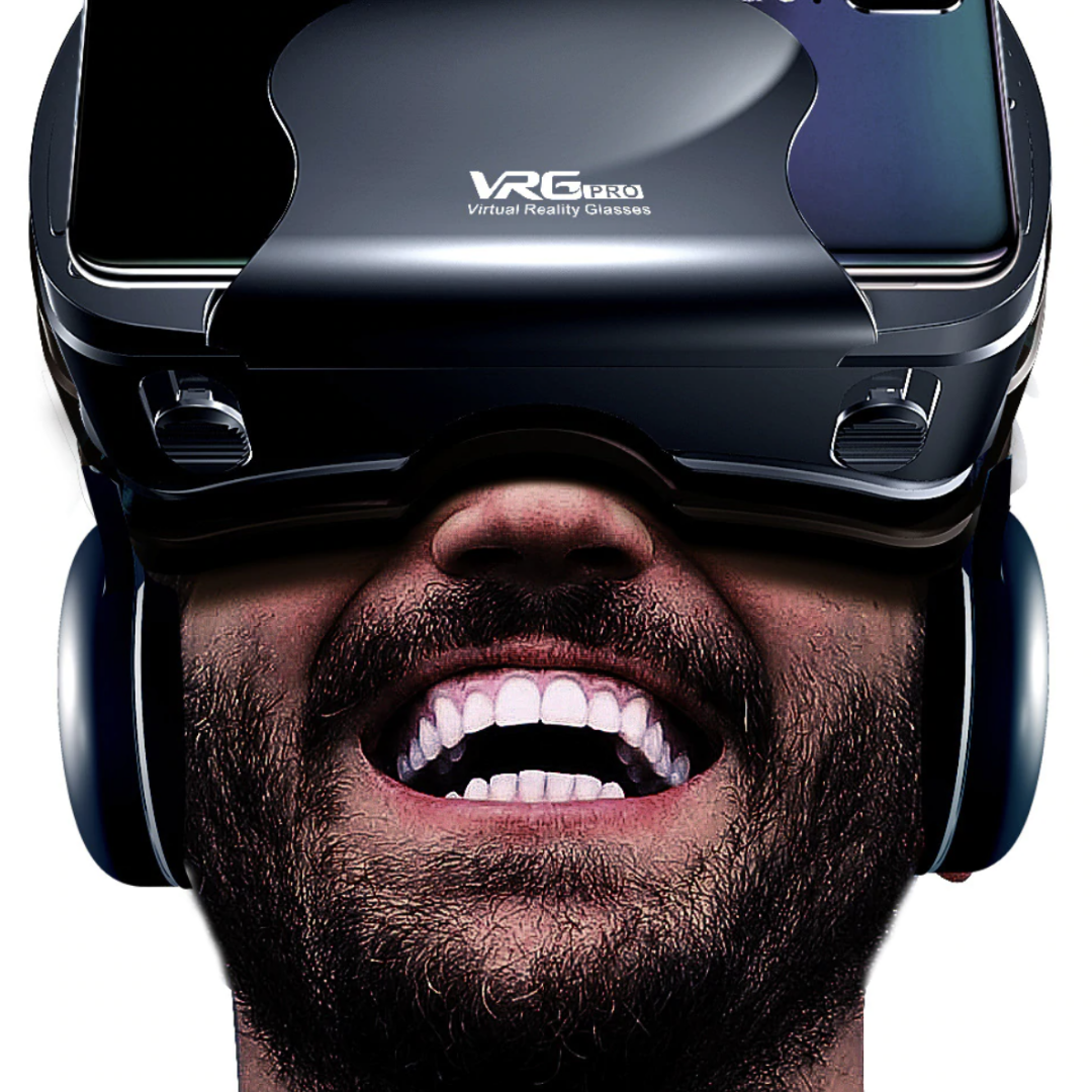 Vardi Reality PRO+™ | Smart VR Bril met Geïntegreerde Headset voor iPhone & Android