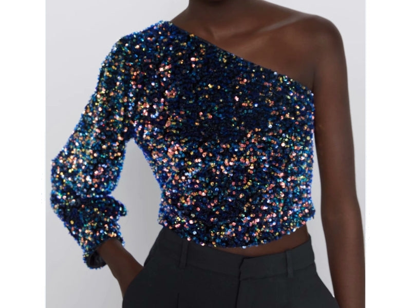 Elize Glitter Top | Schitterend de avond door