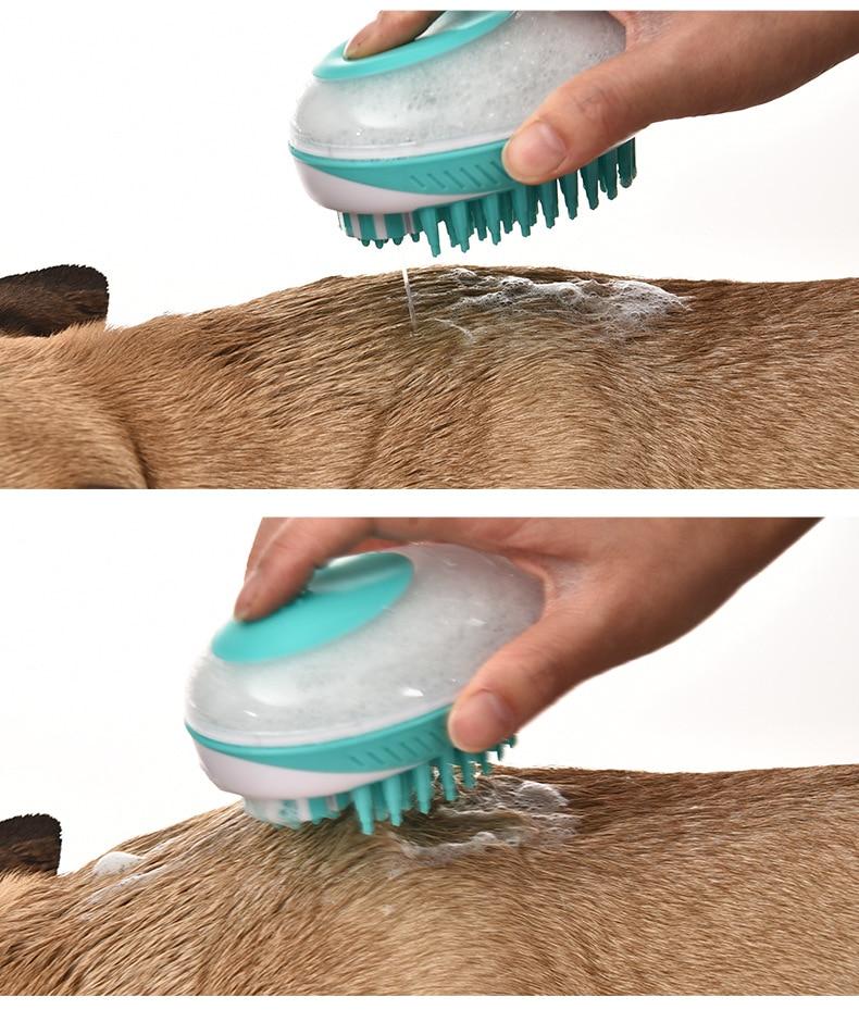 Cara Camilla™ 2-in-1 Zeepdispenser Massage Borstel | Een schone & blije hond! - Cara Camilla