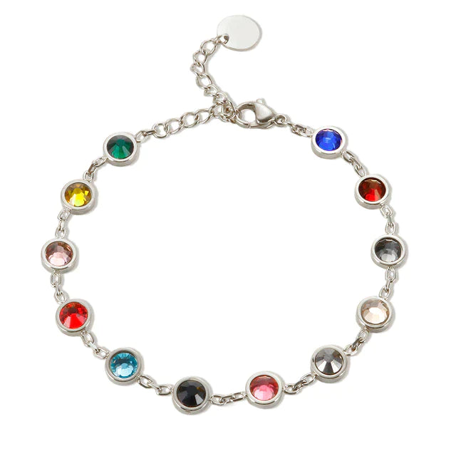 Regenboogkristal Bedelarmband | Een vrolijke armband met veel kleur!