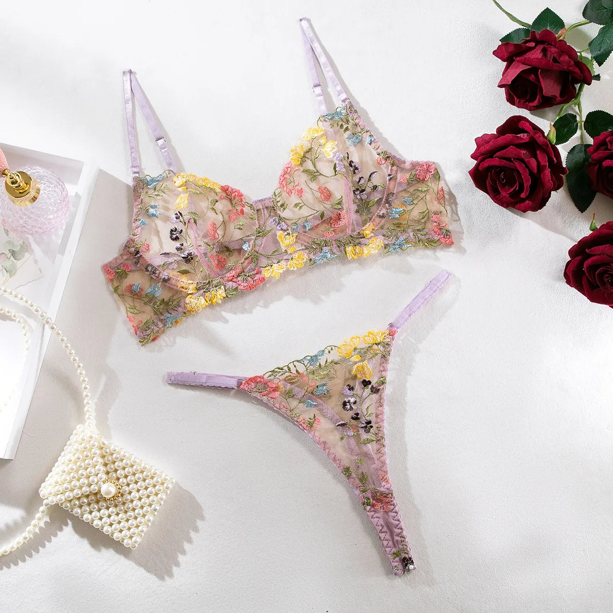 Kanten Lingerie Set | Tweedelig met prachtig borduursel