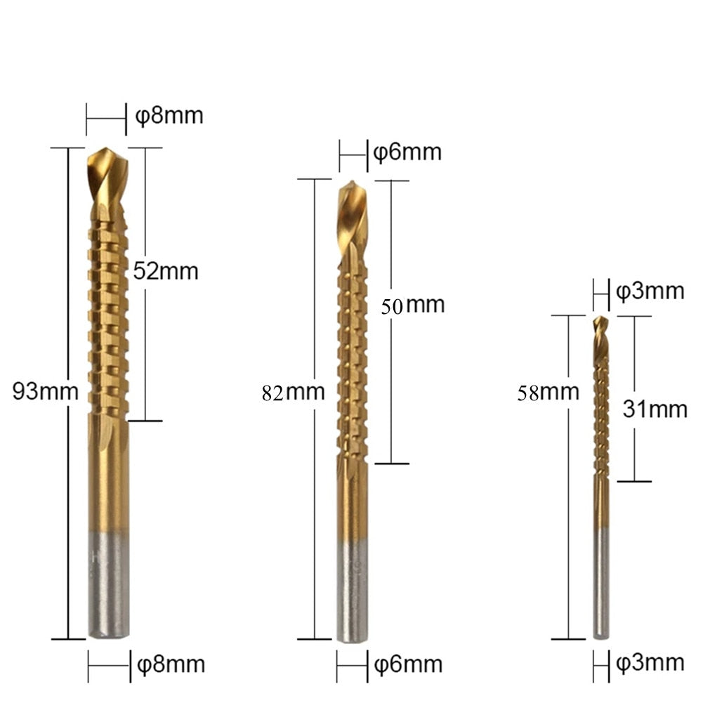 6-delige Titanium Boorset | Voor nauwkeurig boren door metaal, hout en andere materialen