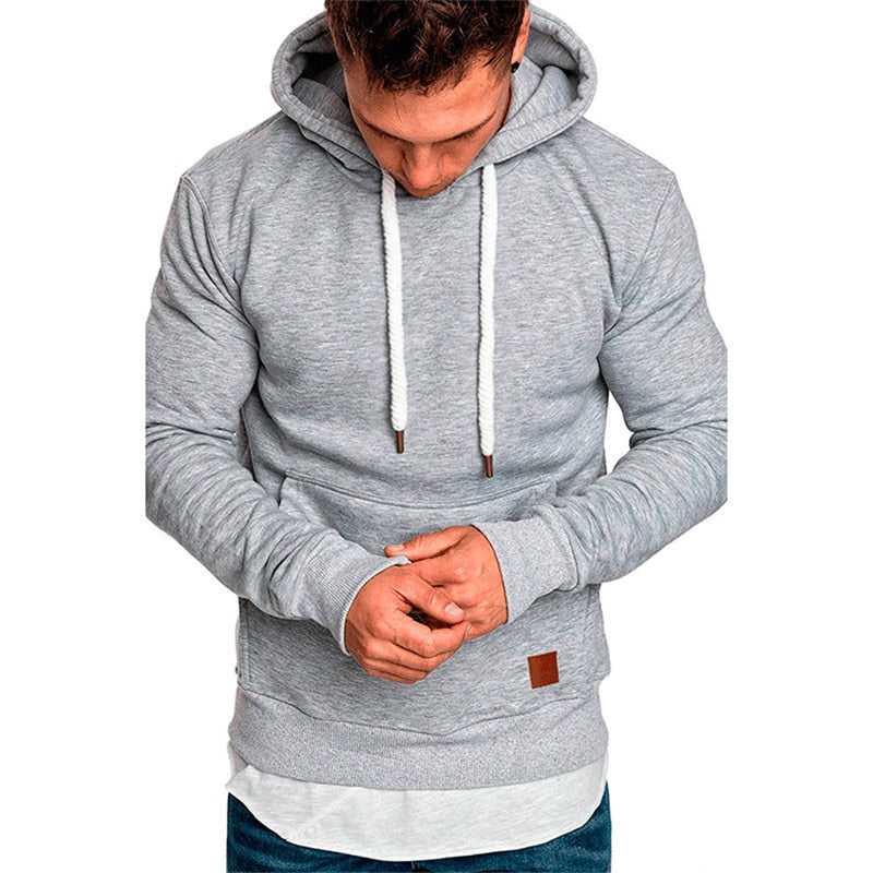 Vardi Dante™ | Casual Hoodie voor Heren - Met Buidelzak en Wit Koord