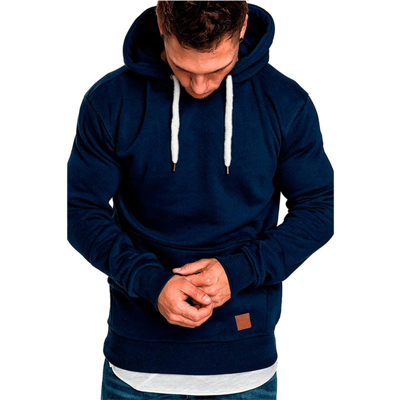 Vardi Dante™ | Casual Hoodie voor Heren - Met Buidelzak en Wit Koord