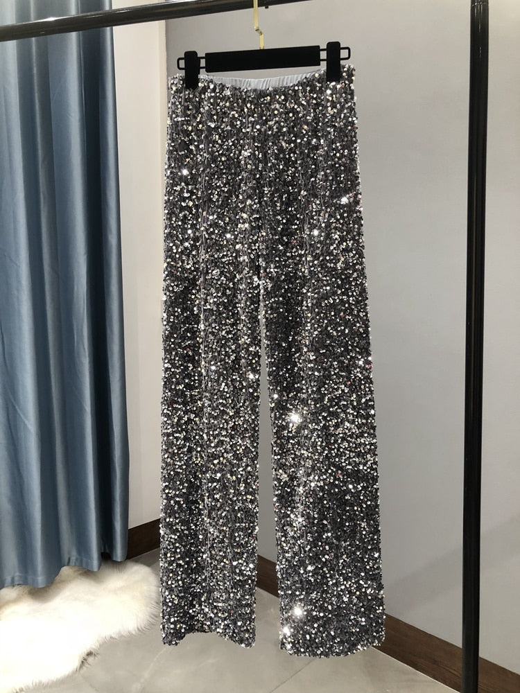 Thia Glitter Broek | Met deze broek shine je heel de avond!