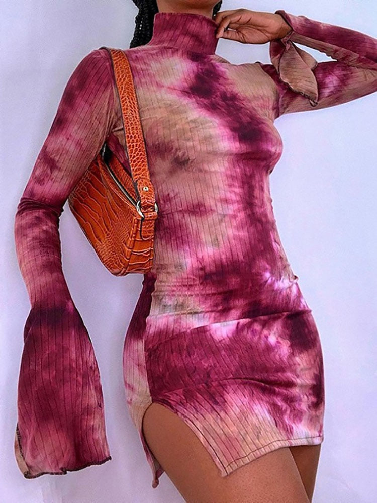 Beatrice Dress | Met vrolijk Tie Dye patroon