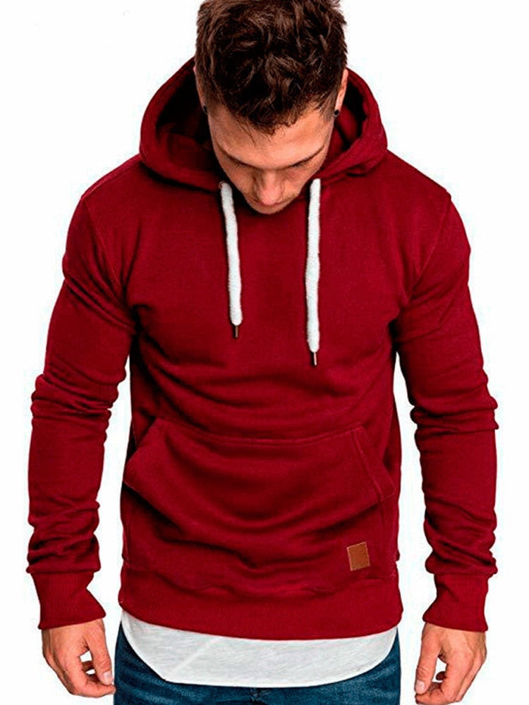 Vardi Dante™ | Casual Hoodie voor Heren - Met Buidelzak en Wit Koord