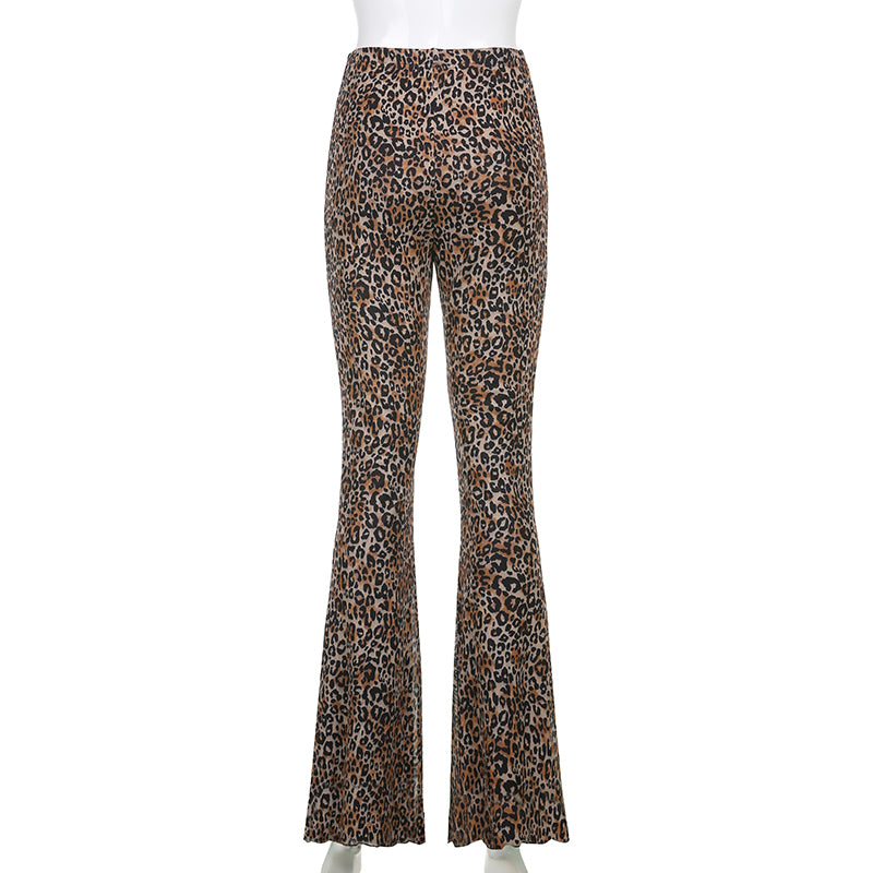 Florence Flared Pantalon | Een stoere pantalon met luipaardenprint