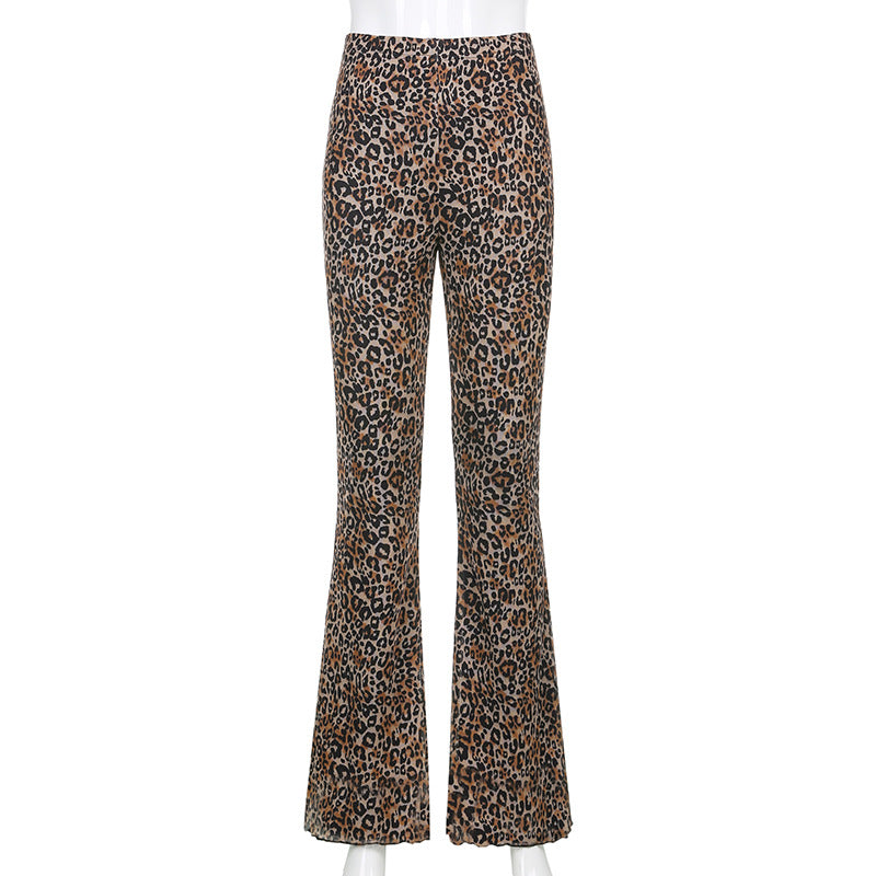 Florence Flared Pantalon | Een stoere pantalon met luipaardenprint