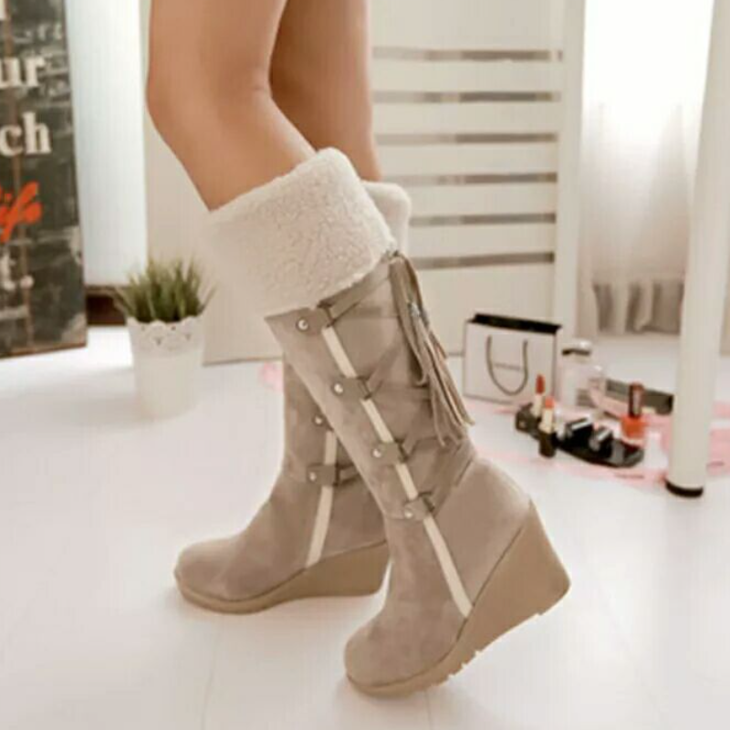 Warme Winterboots met sleehak Stijlvol Dames Winterlaarzen Mode Fashion